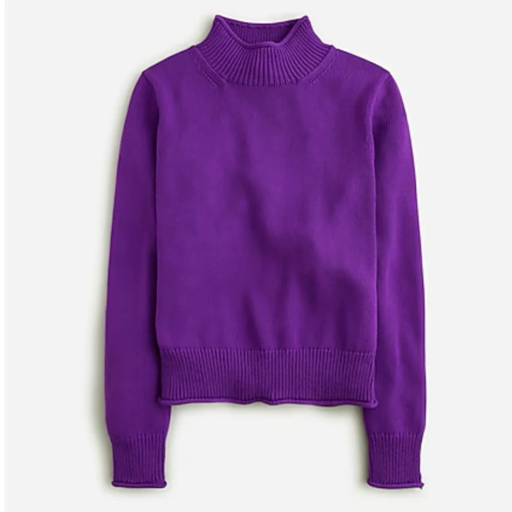 NWT J. Crew New Heritage Rollneck Trade Sweater Dark Iris XS